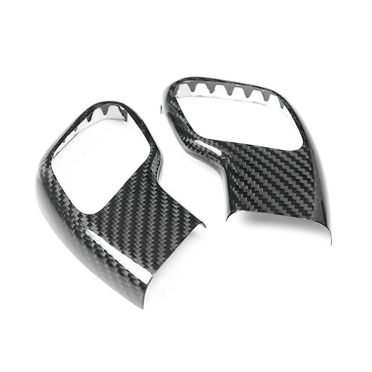 ألياف الكربون سيارة والعتاد التحول رافعة غطاء مقبض تقليم ملصق ل 2015-2020