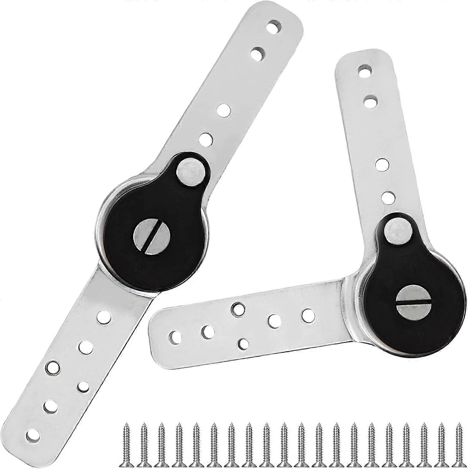 2Pcs Heavy Duty Adjustable Angle Hinge, Automatic Reset Function, 90 to 180