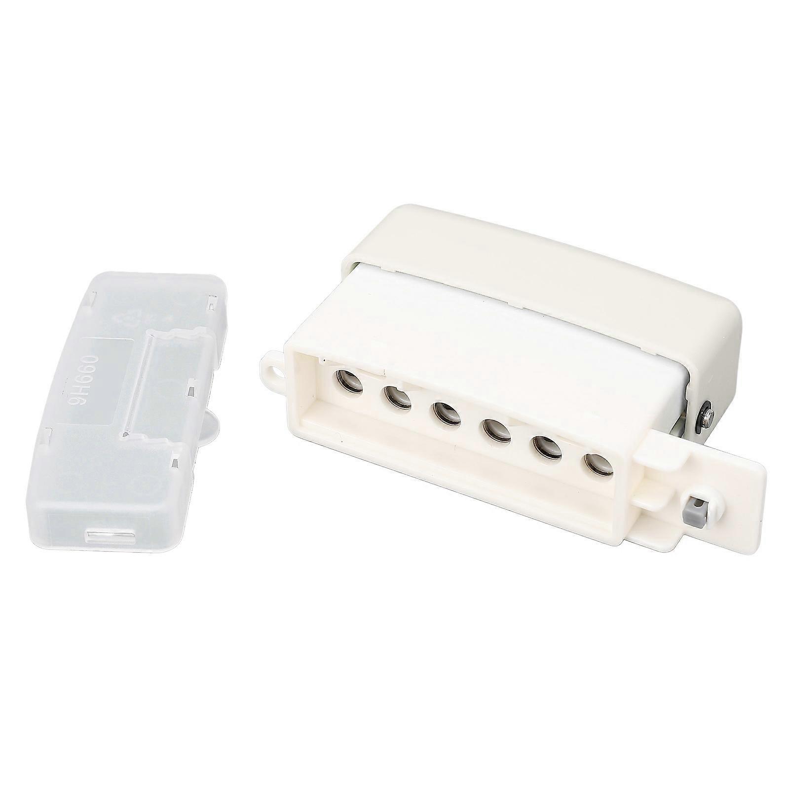 White Mini 6-Hole Paper Puncher ABS Portable 2-Sheet Capacity