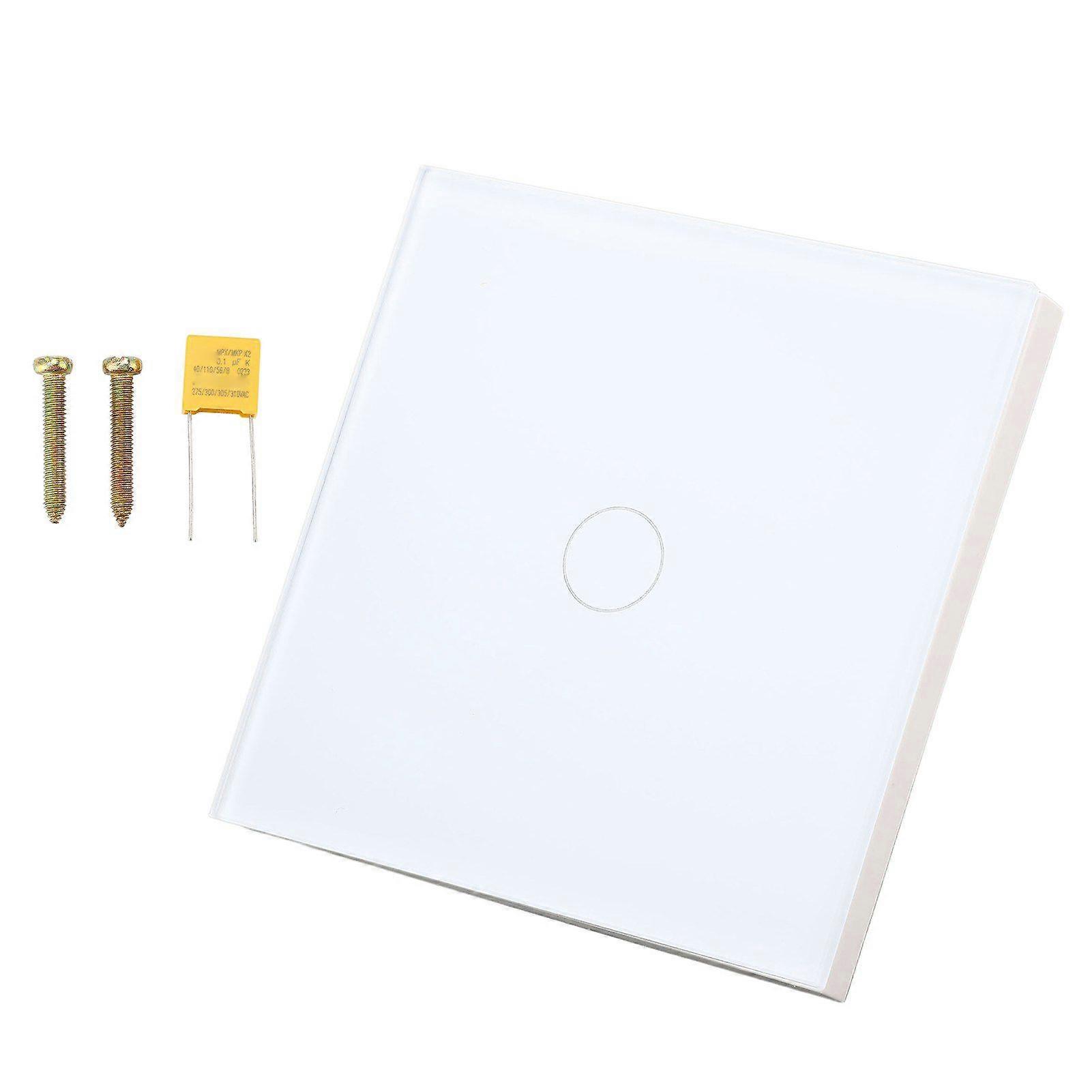 Wall Touch Light Switch Flame Retardant Sensitive Tempered Glass Panel Light Switch with Indicator 110240V