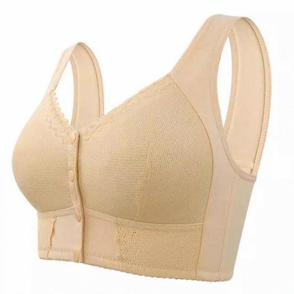 Senior Women's Comfortable Front-Closure Breathable Bra for Everyday Support