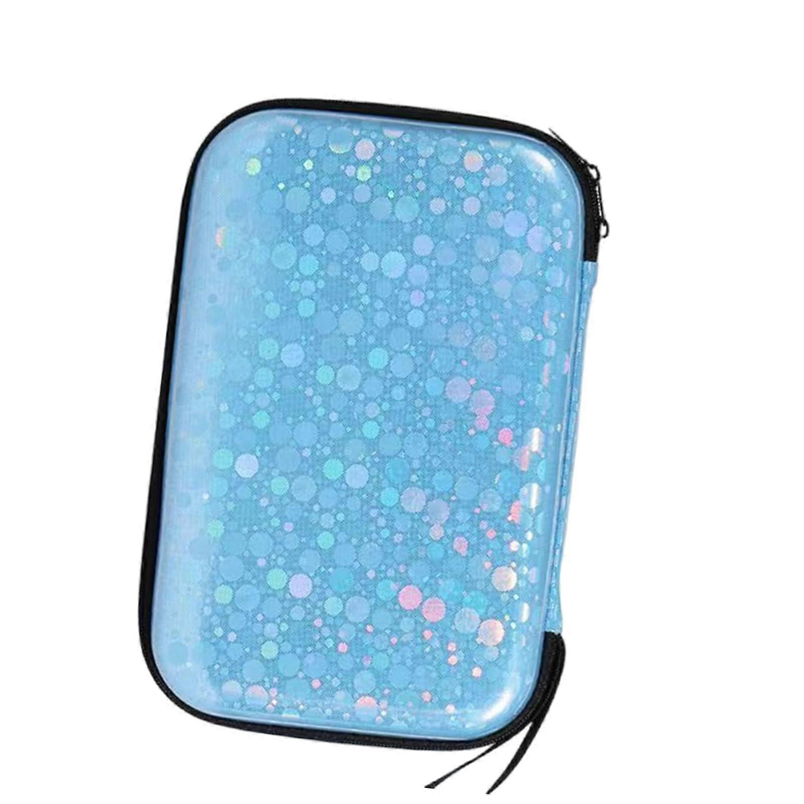 Table Tennis Paddle Bag Hard Shell Storage Case For Ping Pong Paddles Navy Blue