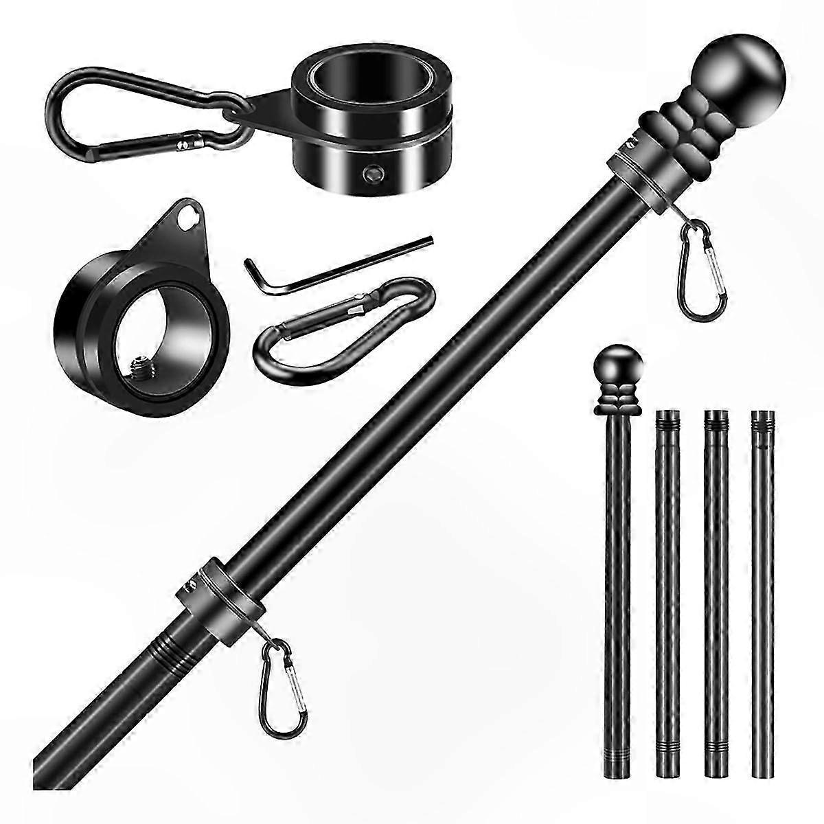 6FT Durable Wall-Mounted Flagpole for Outdoor Display