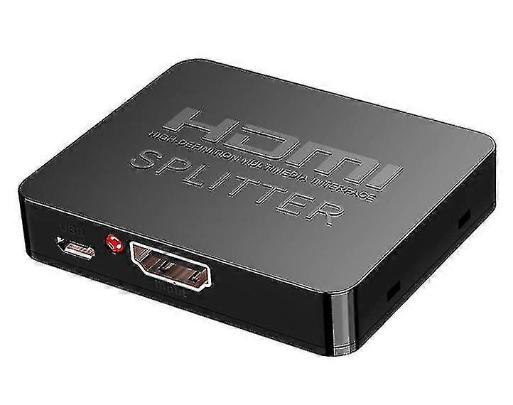 Black Mini Hdmi Splitter 1 In 2, 4k*2k Video On-screen Device Az15727