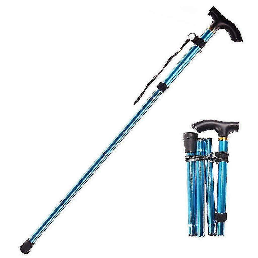 Adjustable Folding Walking Stick Non-slip Base Hiking Trekking Pole...
