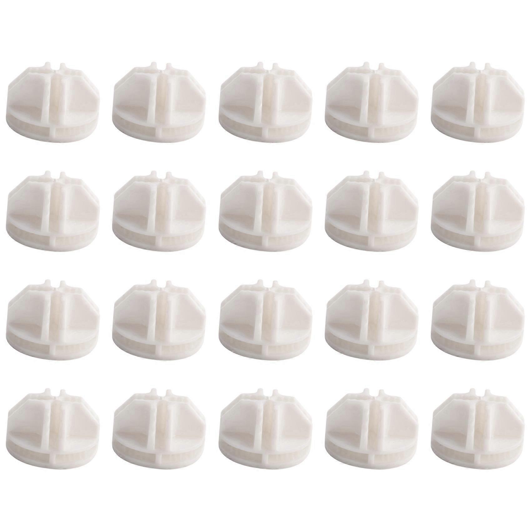 20 Pcs Grid Cube Connector Abs Connectors For Wire Cube Storage Shelving (White)