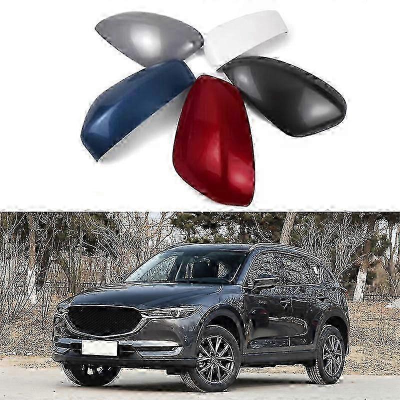 unbrand Rearview Mirror Cover and Reflective Lens Frame for 17-21 Mazda CX-5 with Turn Light and She