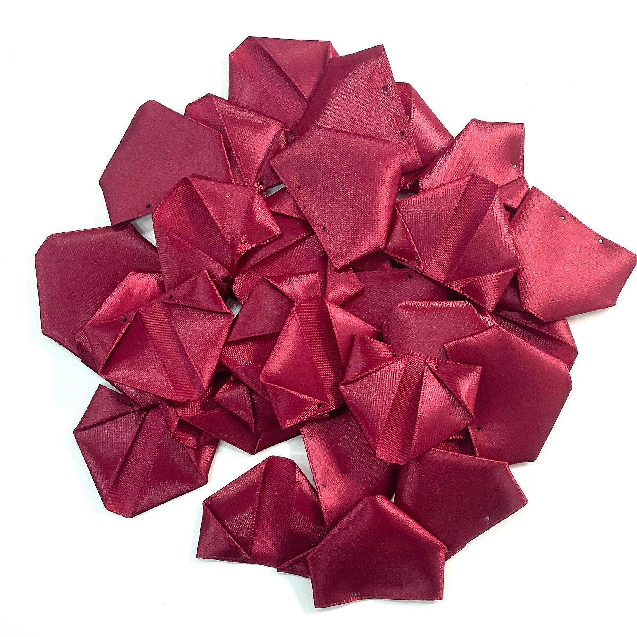 150/300Pcs Premade Satin Ribbon Rose Petals Half Finished Eternal Rose DIY Ramo Flowers Bouquets For Handcrafters Wedding Anniversary Valentine's Day