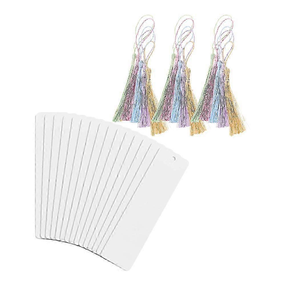 15 Sets DIY Blank Bookmarks, Assorted Colors for Students & Friends, 12x3.2x1cm Thin Light Design