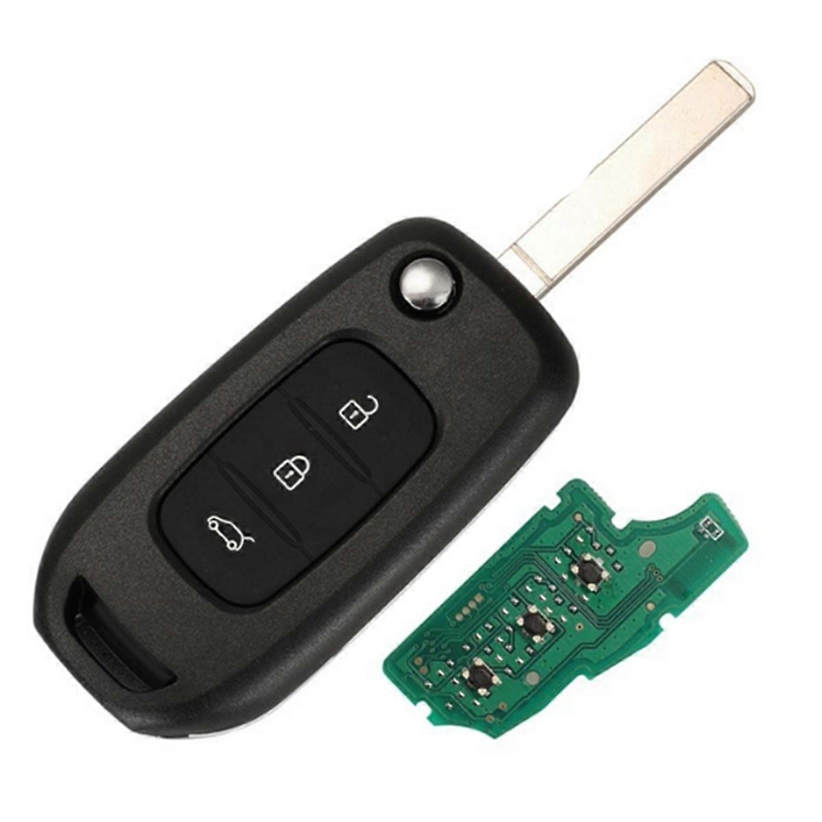 Car 3 Buttons Folding Remote Control Key PCF7961M 4A Chip 433MHz Key VA2 Key Blade for 3