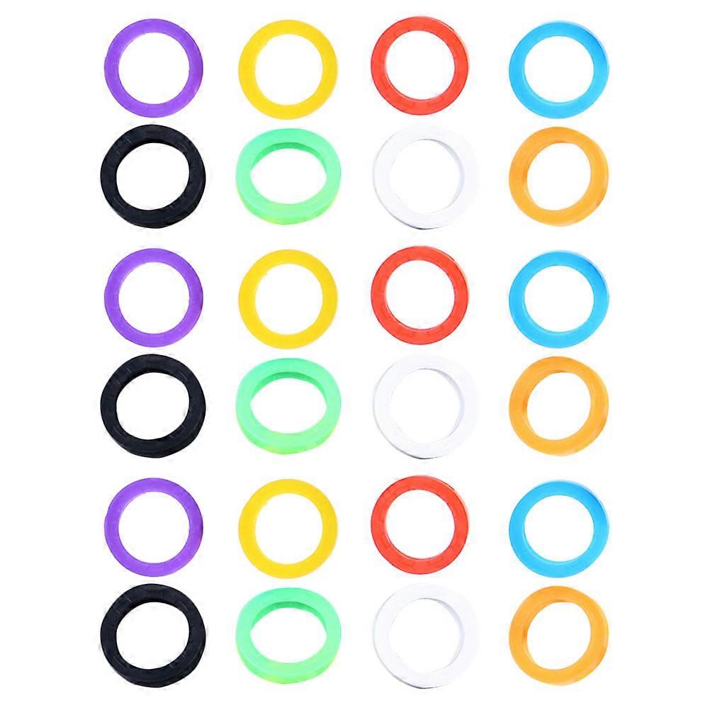 Silicone Key Toppers Key Identification Prevent Dirt Simple Design Assorted Color 32Pcs