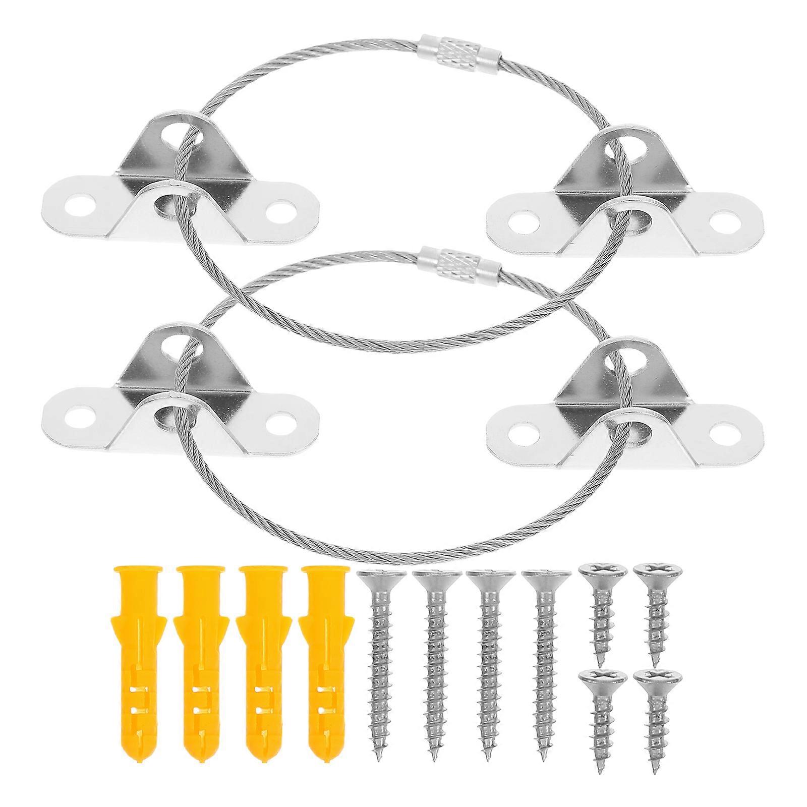 Stainless Steel Furniture Anchors with Safety Straps for Earthquake Protection Easy Installation and Secure Stabilization for Home Safety