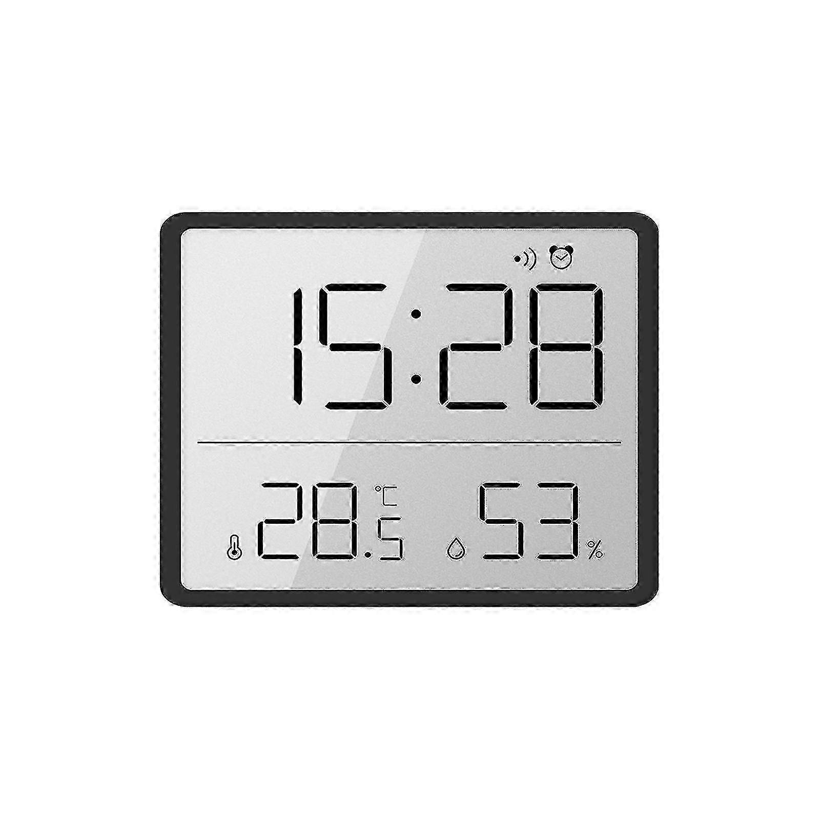 electronic digital clock slim lcd screen with temperature humidity sensor