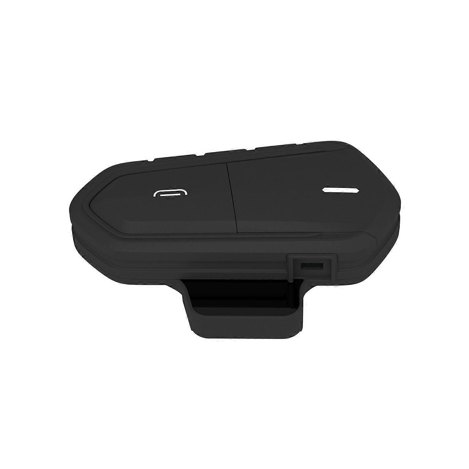 Wireless Motorcycle Helmet Headset, Bluetooth Intercom, Waterproof Rechargeable with Microphone, FM Radio and MP3 Playback(Black)