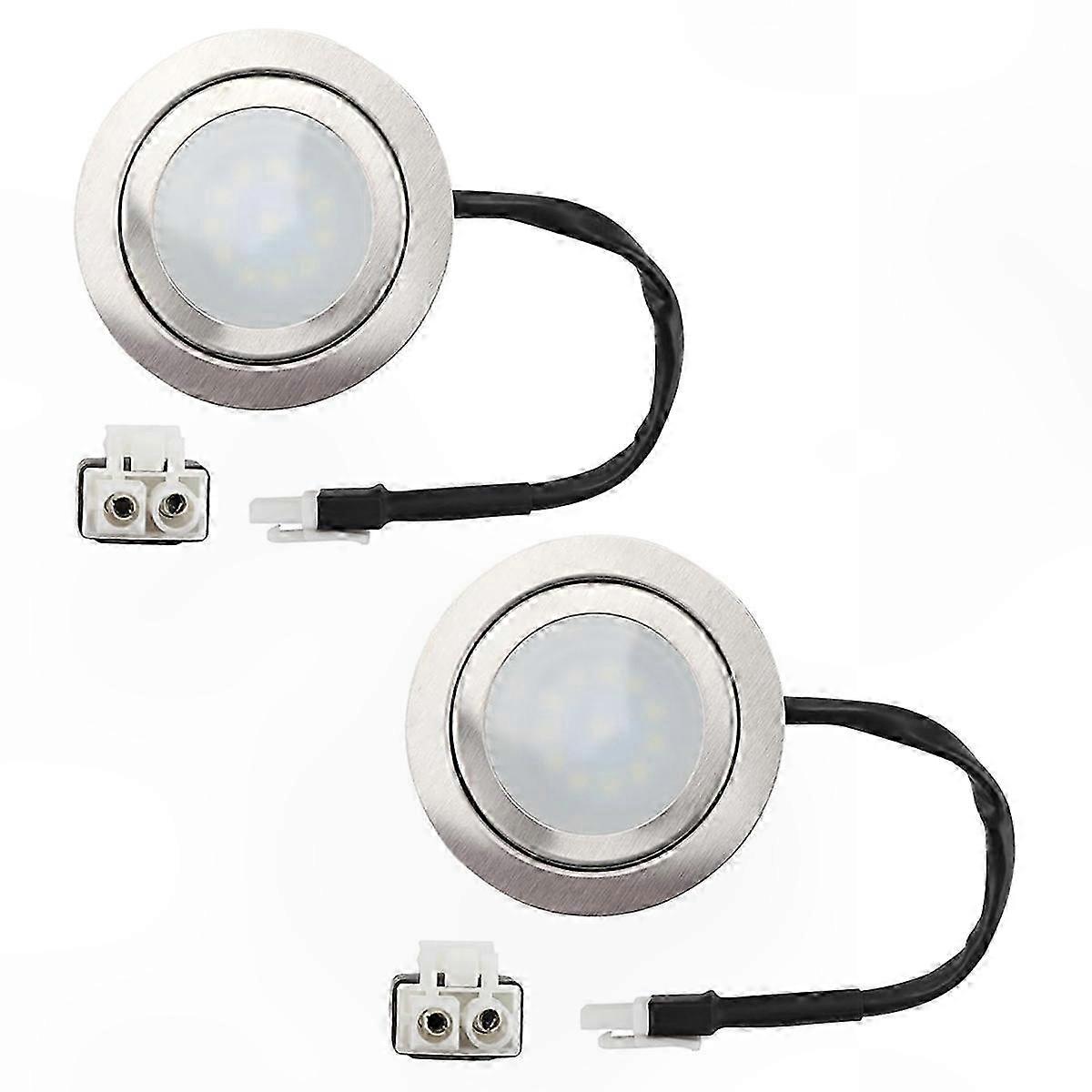 12V DC 1.5W LED Recessed Stove Lights with EL Socket, 2-Pack Closet Hole Kitchen Range Hood Lighting Solution