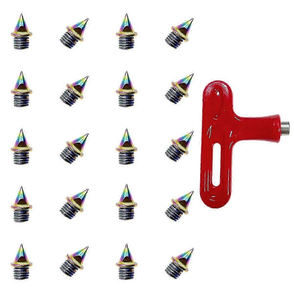 Improved Title: 20PCS 1/4 Inch Track Spikes with Wrench, Replacement Running Spikes for Track Country