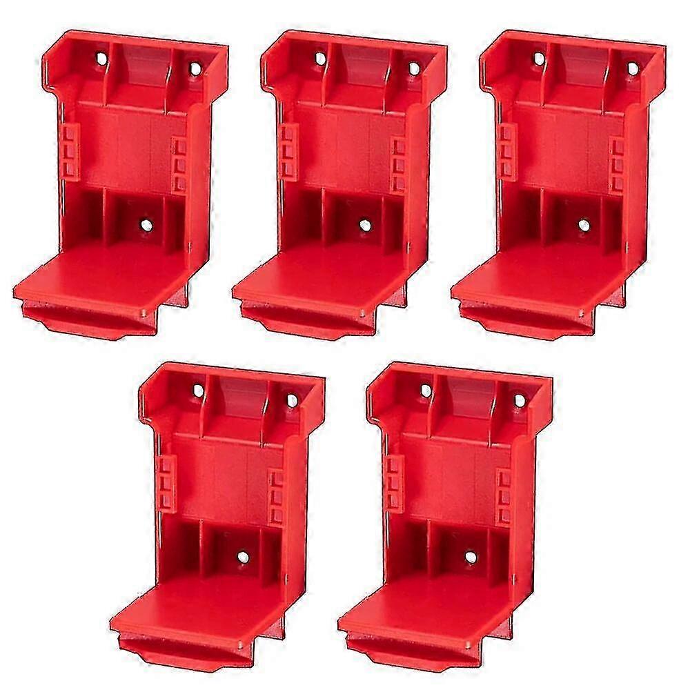 2 in 1 Wall Mounted Hanger 1/2/5 Piece Set Battery Tool Rack Suitable for 18V 20V Lithium Batteries