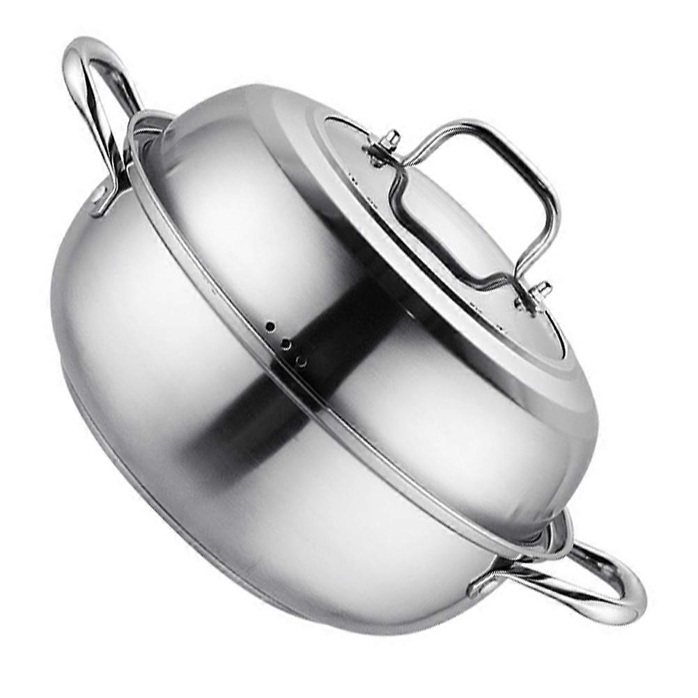 Multi-Functional Stainless Steel Hot Pot for Kitchen Use Silver 1Set