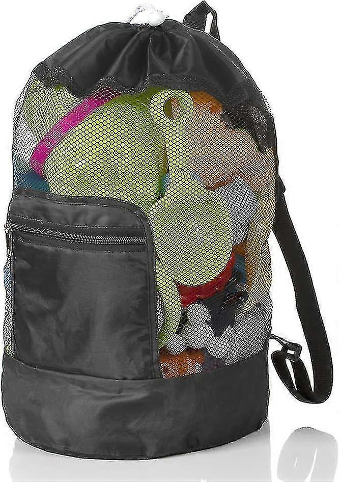 Large Mesh Bag, Folding Backpck Beach Toy Storage Mesh Bag For Clothes, Toys SXQ