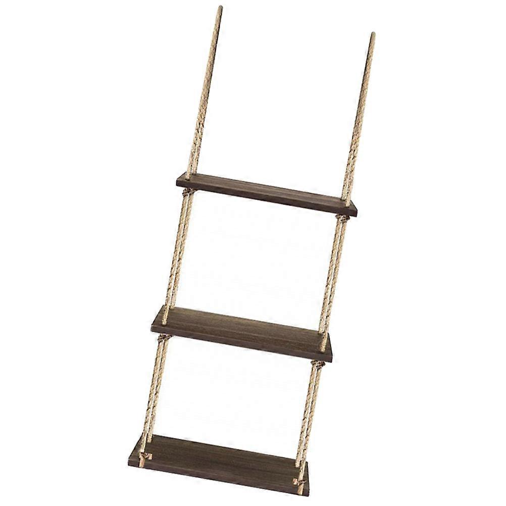 Wood Hanging Shelf for Storage Use 1Set Antique Style Hanging Wall Shelf