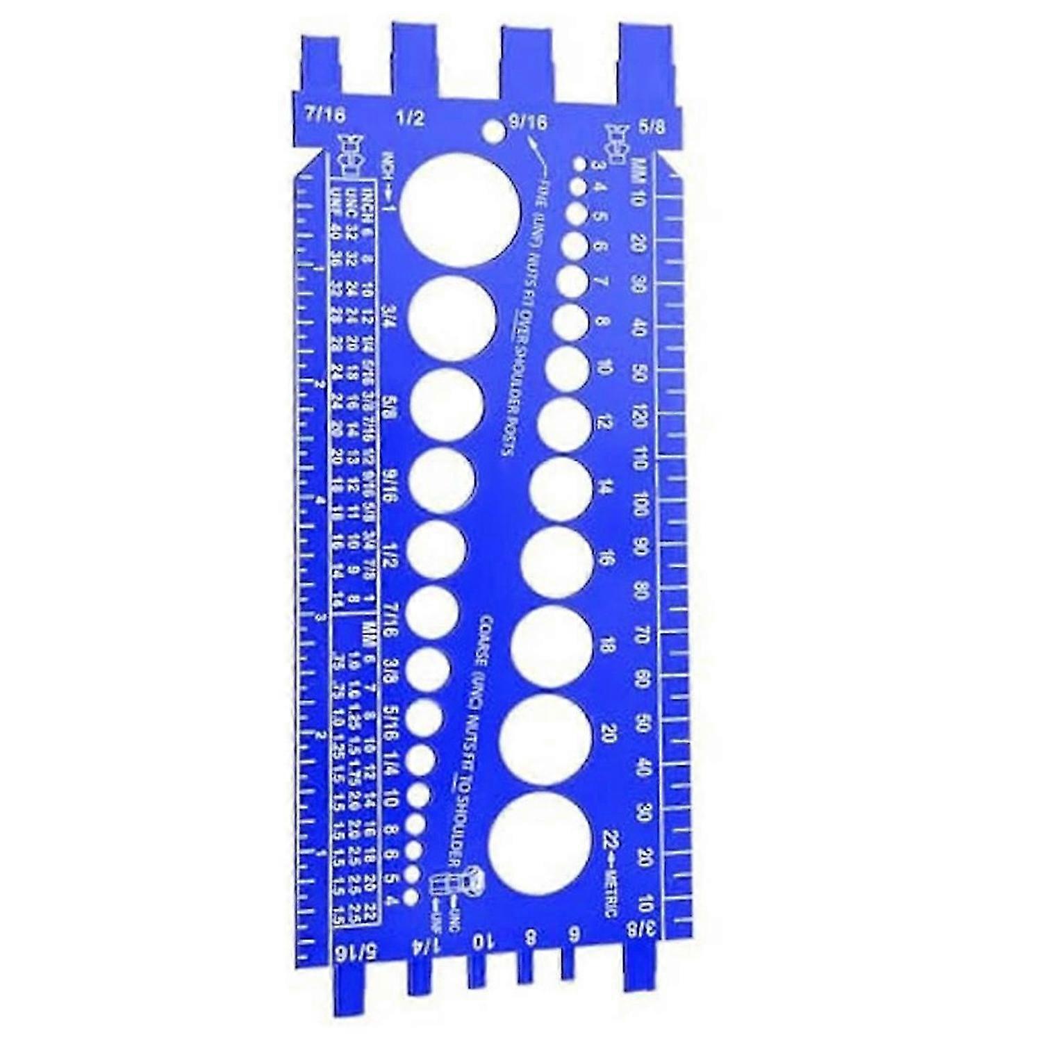 1Pc Nut Bolt Thread Gauge Checker Bolt Size and Thread Gauge Bolt Nut