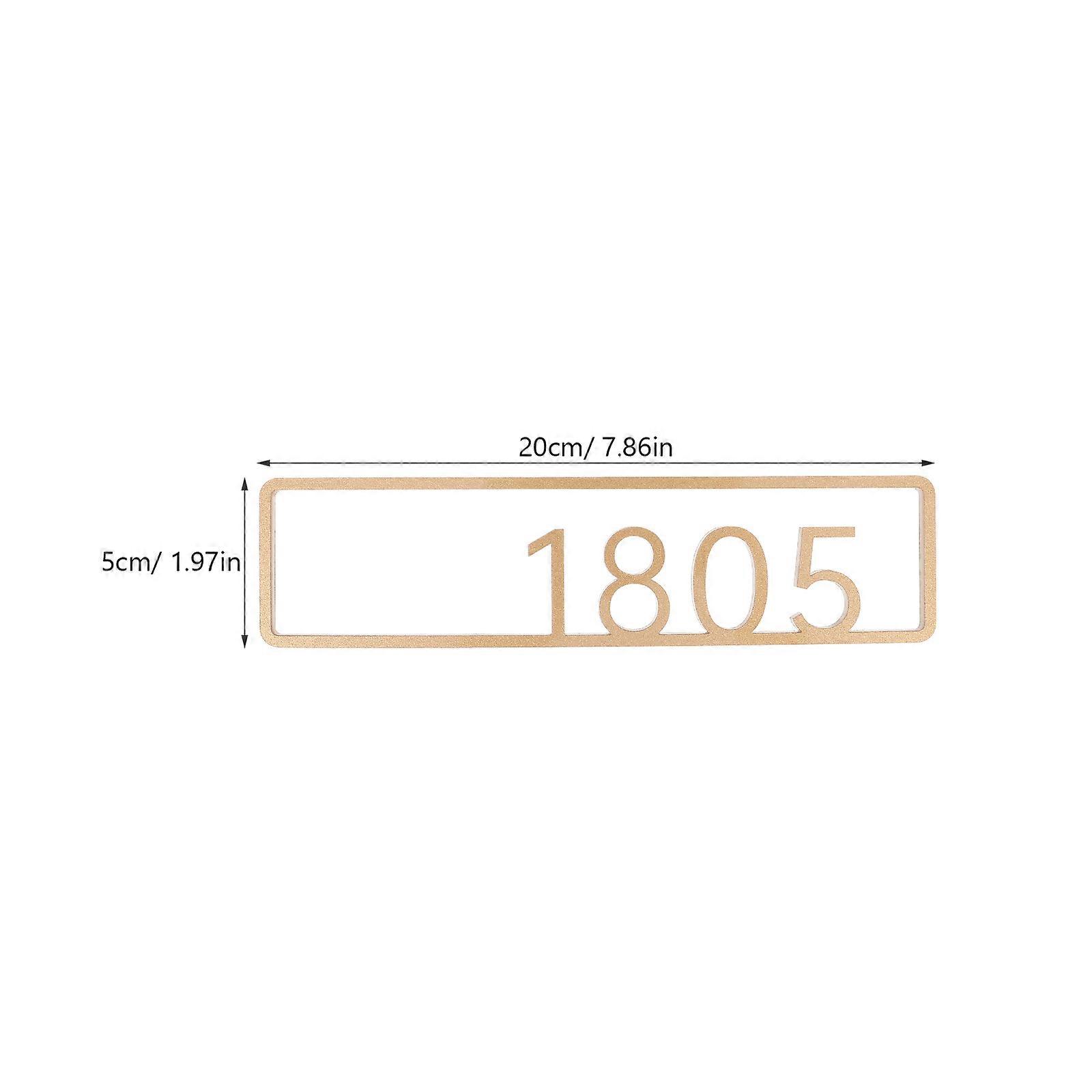 Door Wall Number Sign 3Pcs Acrylic Address Number for House Decoration
