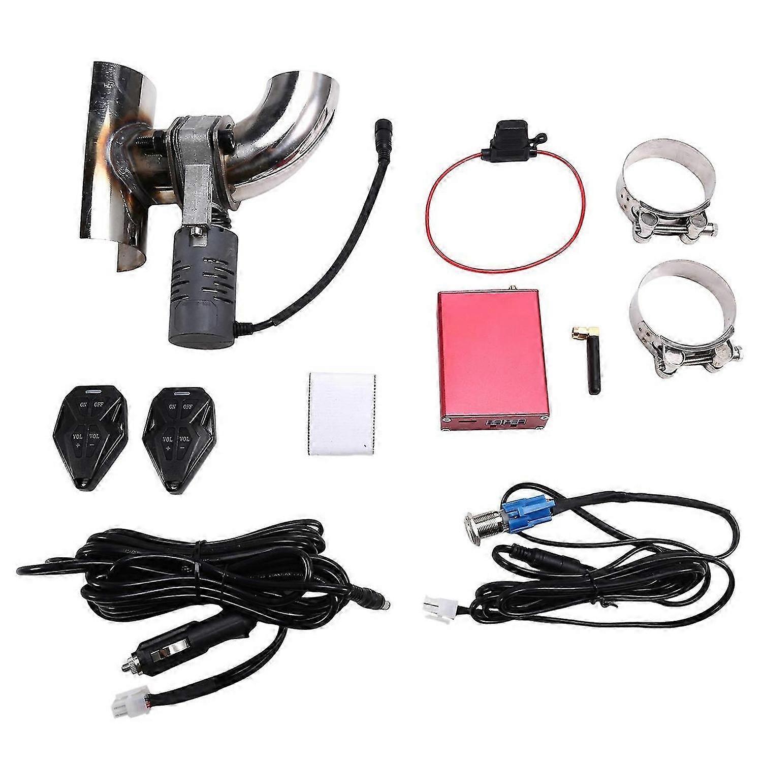 Car Exhaust Sound Valve System Clamp Pipe Connect Remote Controller Switch Button Adjustable Modific
