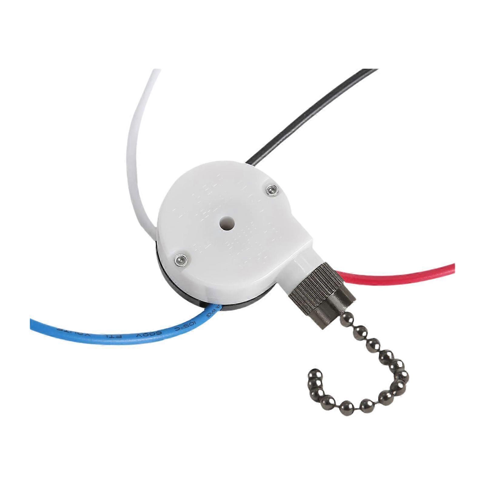 Wall Light Control Replace 4 Wire 3 Speed High Performance Fan Light Switch