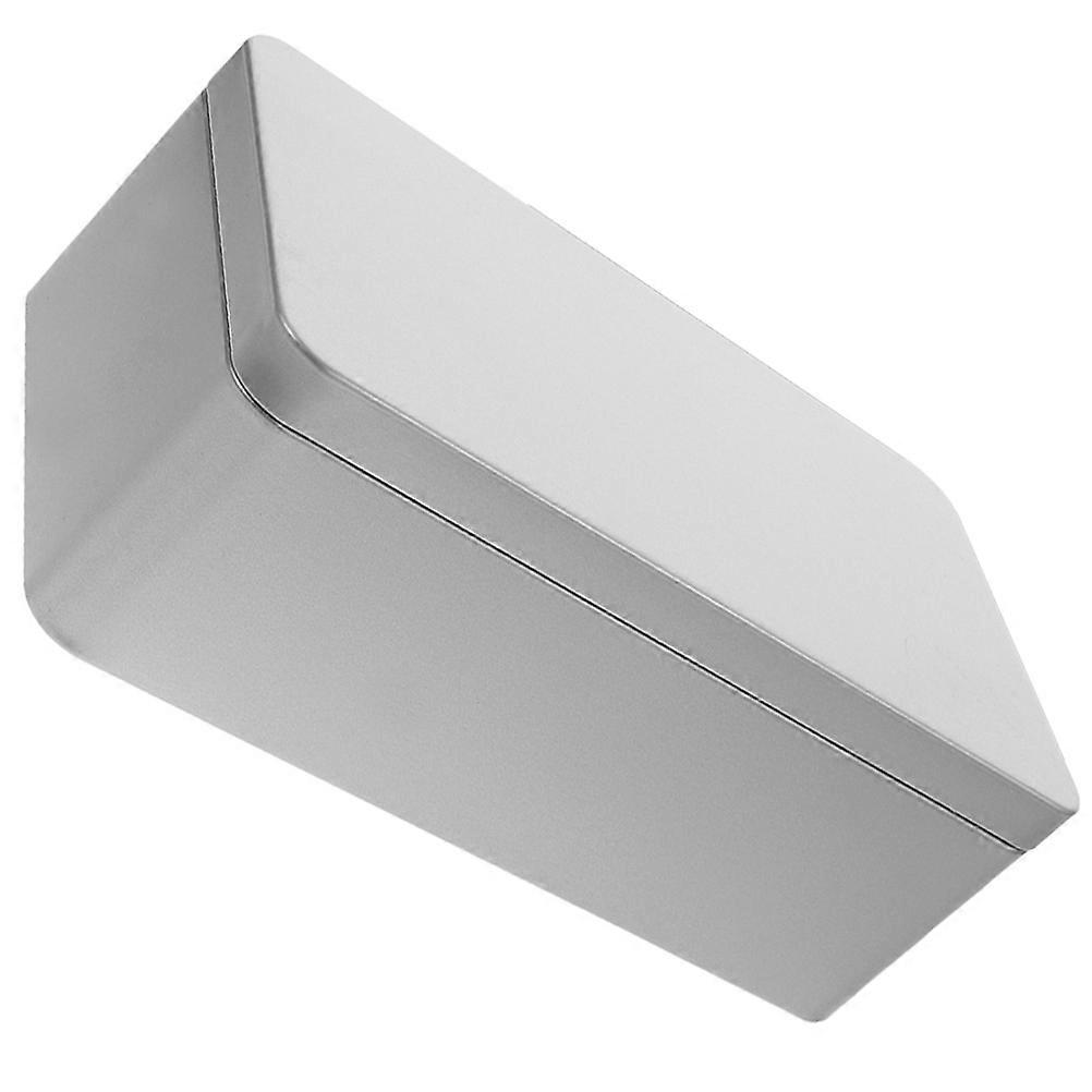 Tin Box with Lid Rectangular Tinplate Box for Tea Storage 2Pcs