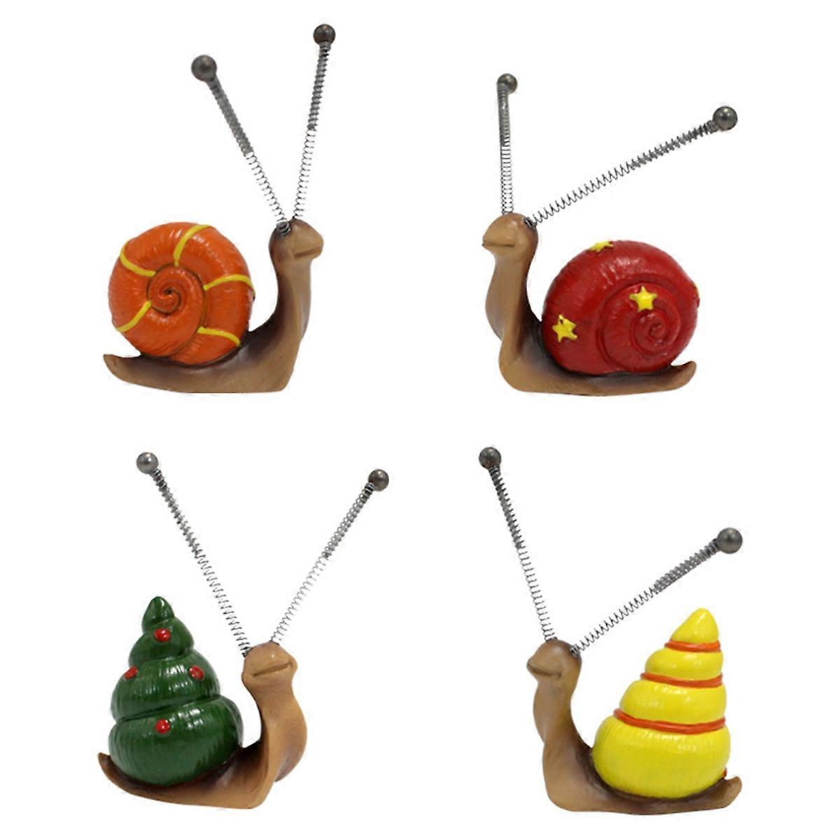 Handmade Resin Garden Ornaments Colorful Snails Handicraft