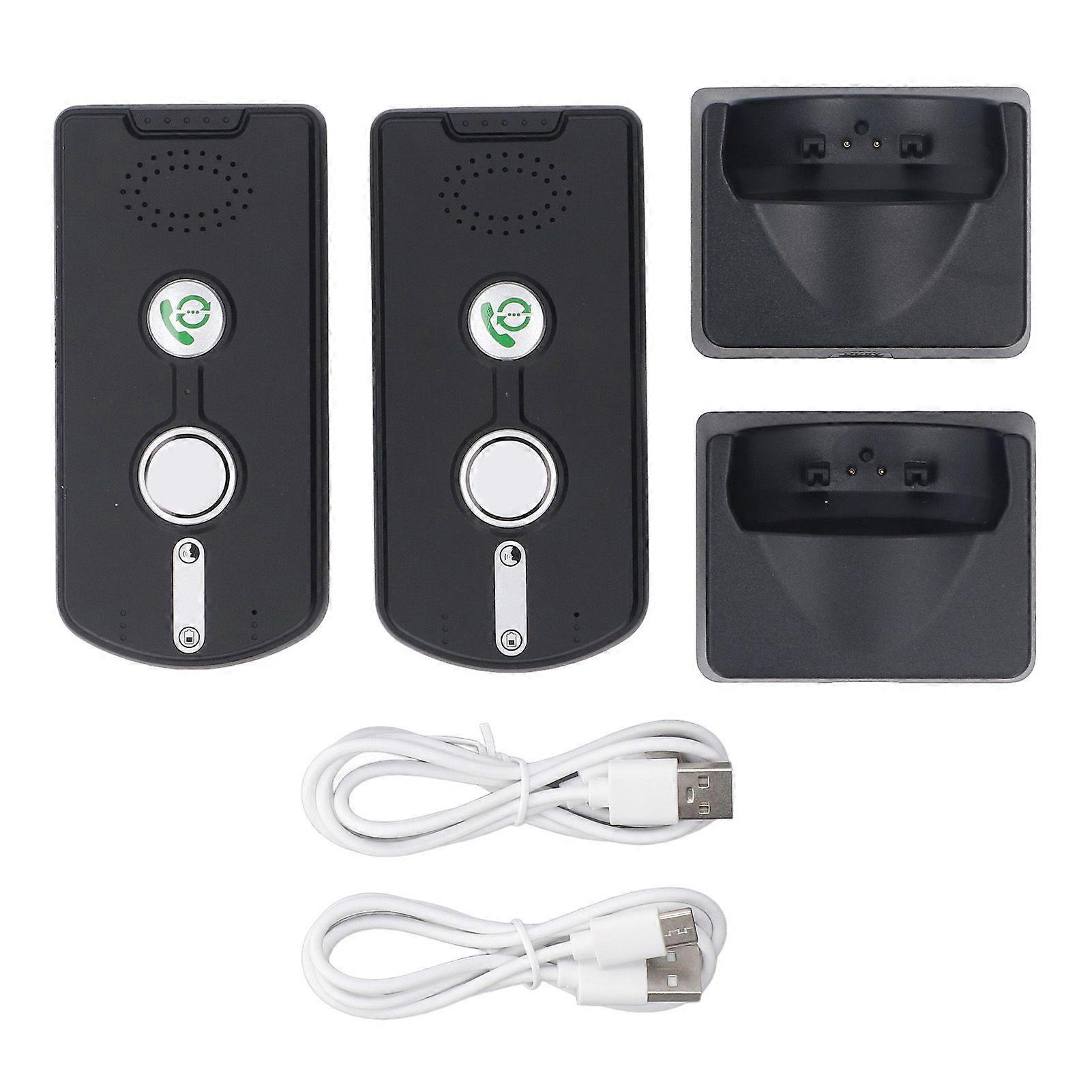 2 Way Voice Intercom Home Elderly Voice Activated Hands Free Wireless System 1000m Range Μαύρο