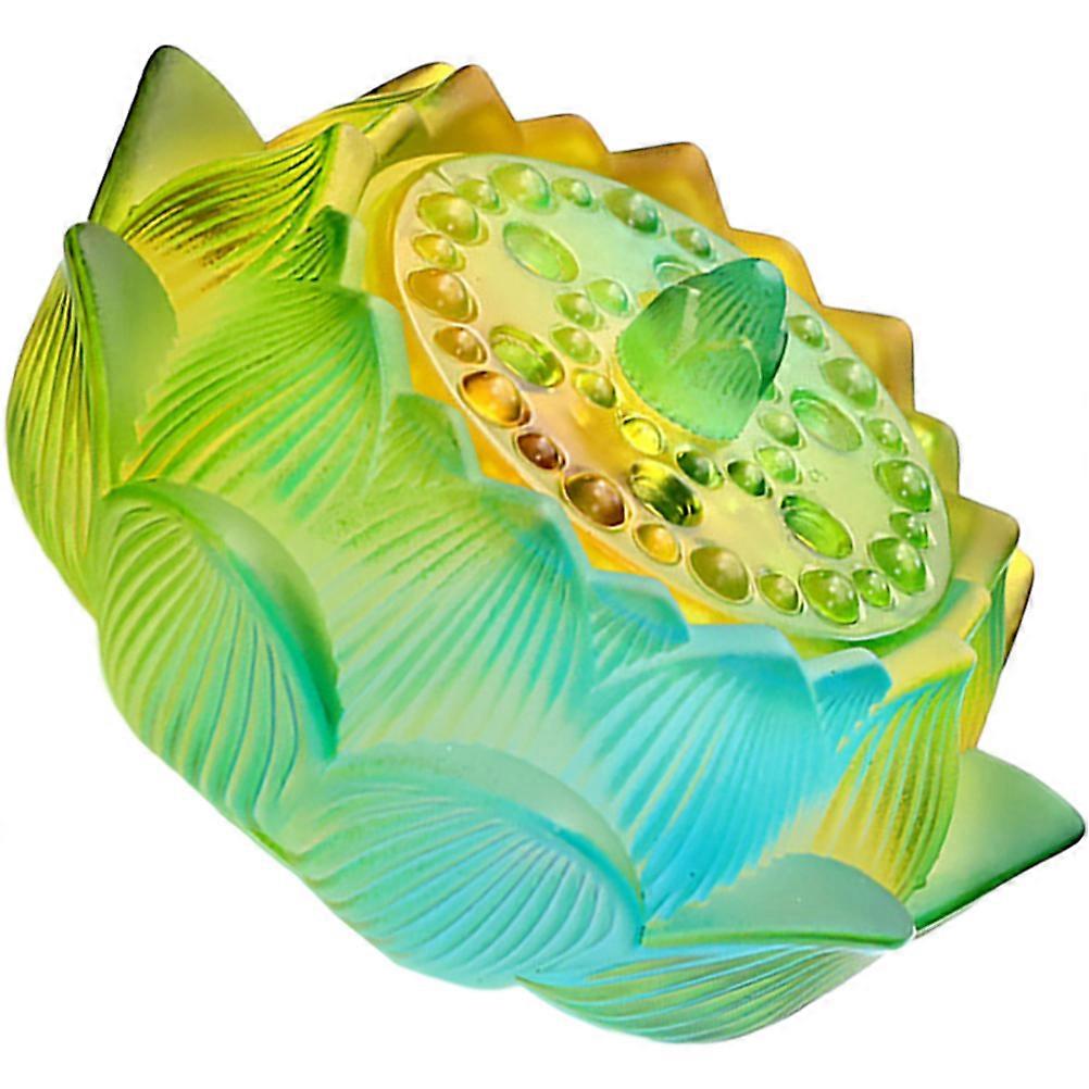 Home Glass Incense Burner Holder for Anxiety Relief 3Pcs Set with Lotus