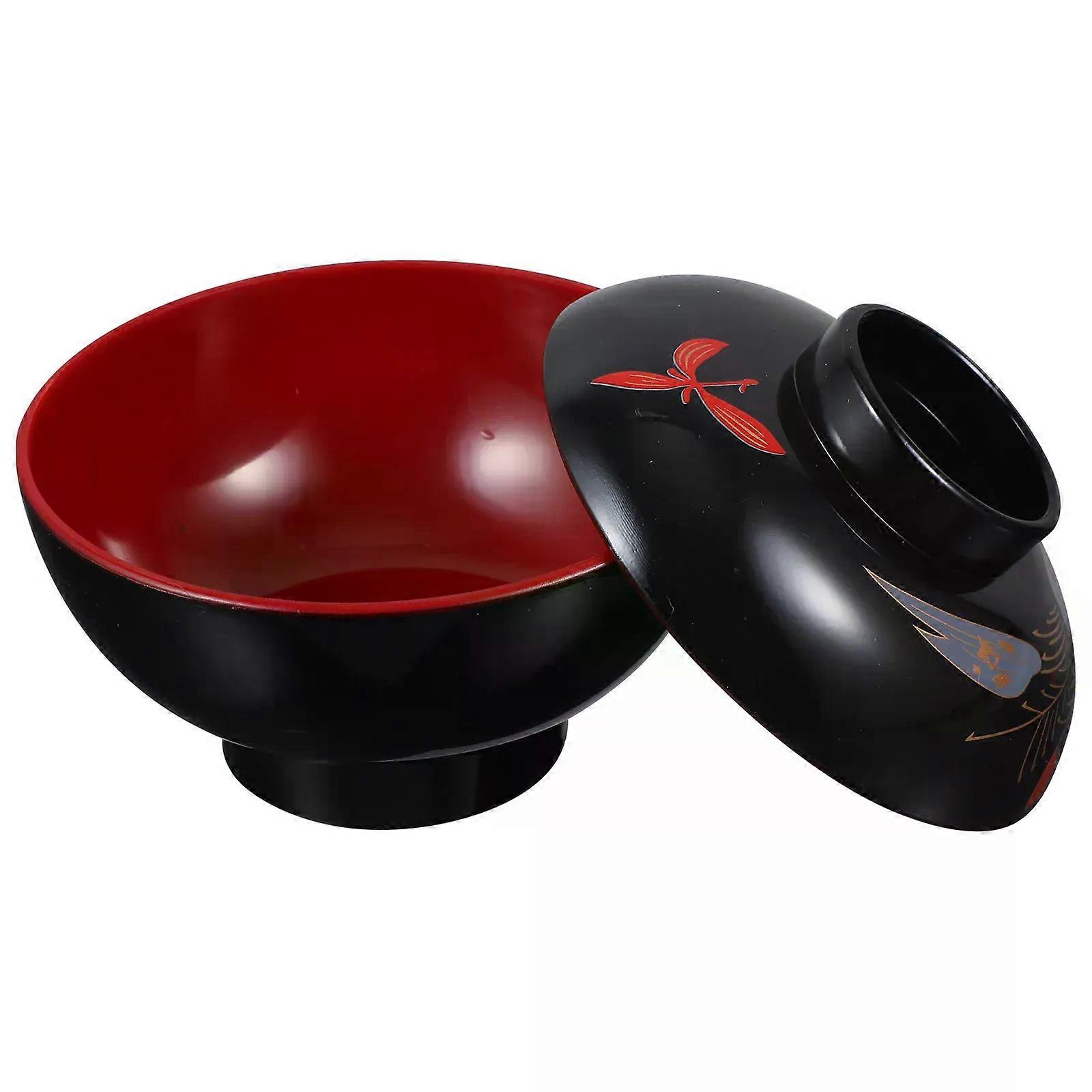 Japanese Flower Bowl Double Color Maple Leaf Rose Soup Container Kitchen Dining Tableware Dinnerware Sets Lidded Food Bowl