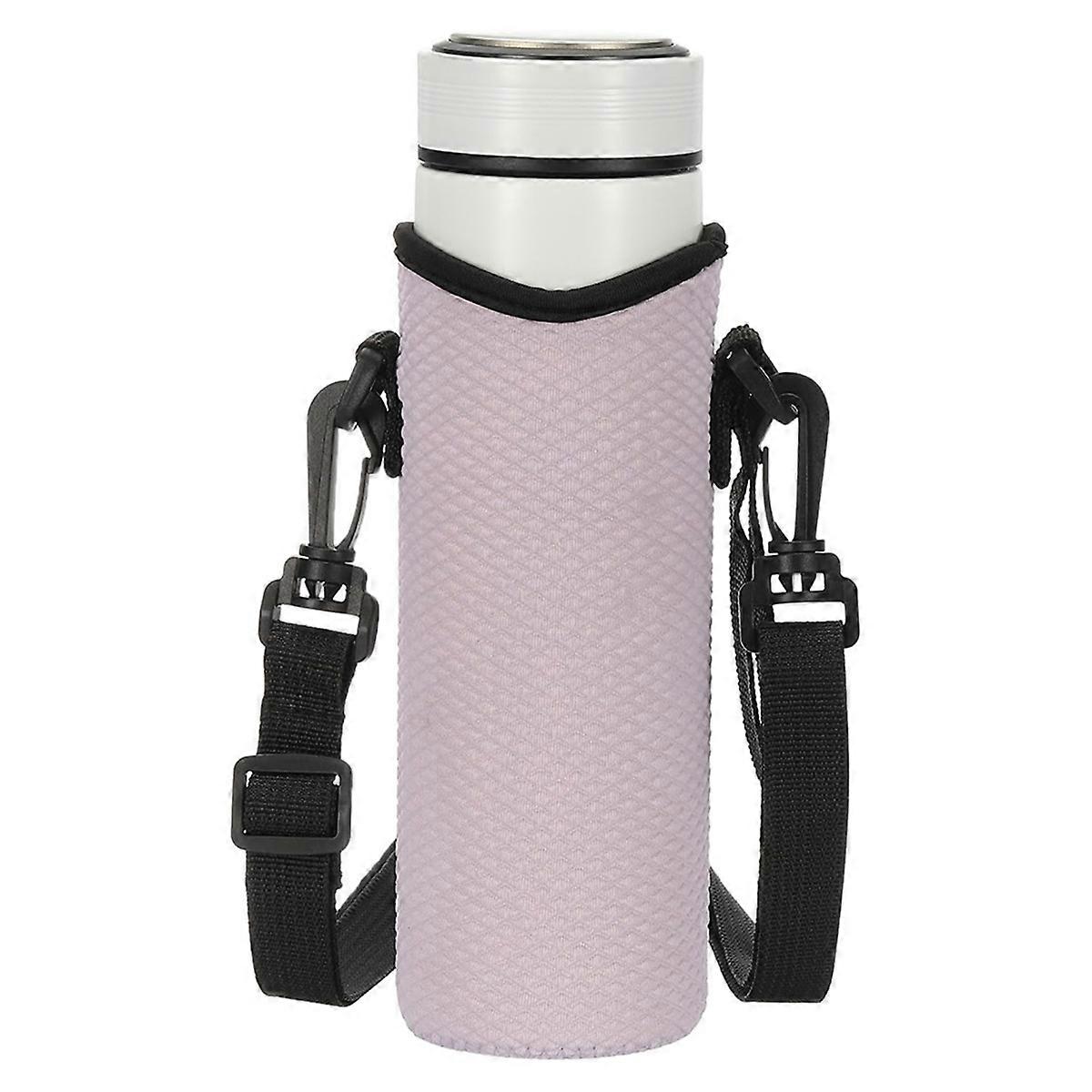 Neoprene Water Bottle Sleeve with Strap, 12 Oz Insulated Water Glass Bottle Carrier Bag -Drink Bottl
