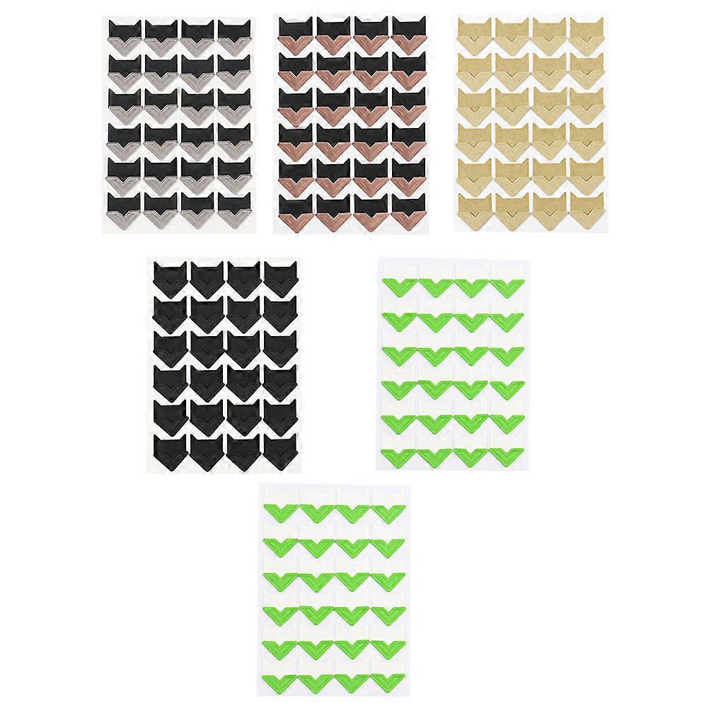 Photo Mounting Corners Self Adhesive for Scrapbook Use 12 Sheets Assorted Color