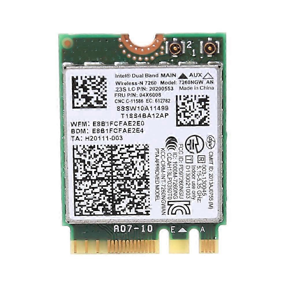 WIFI Card Wireless Network Adsapter Connector Dual Band 04X6008 7260NGW AN forINTEL 7260 7260NGW AN FRU: 04W3809 2025