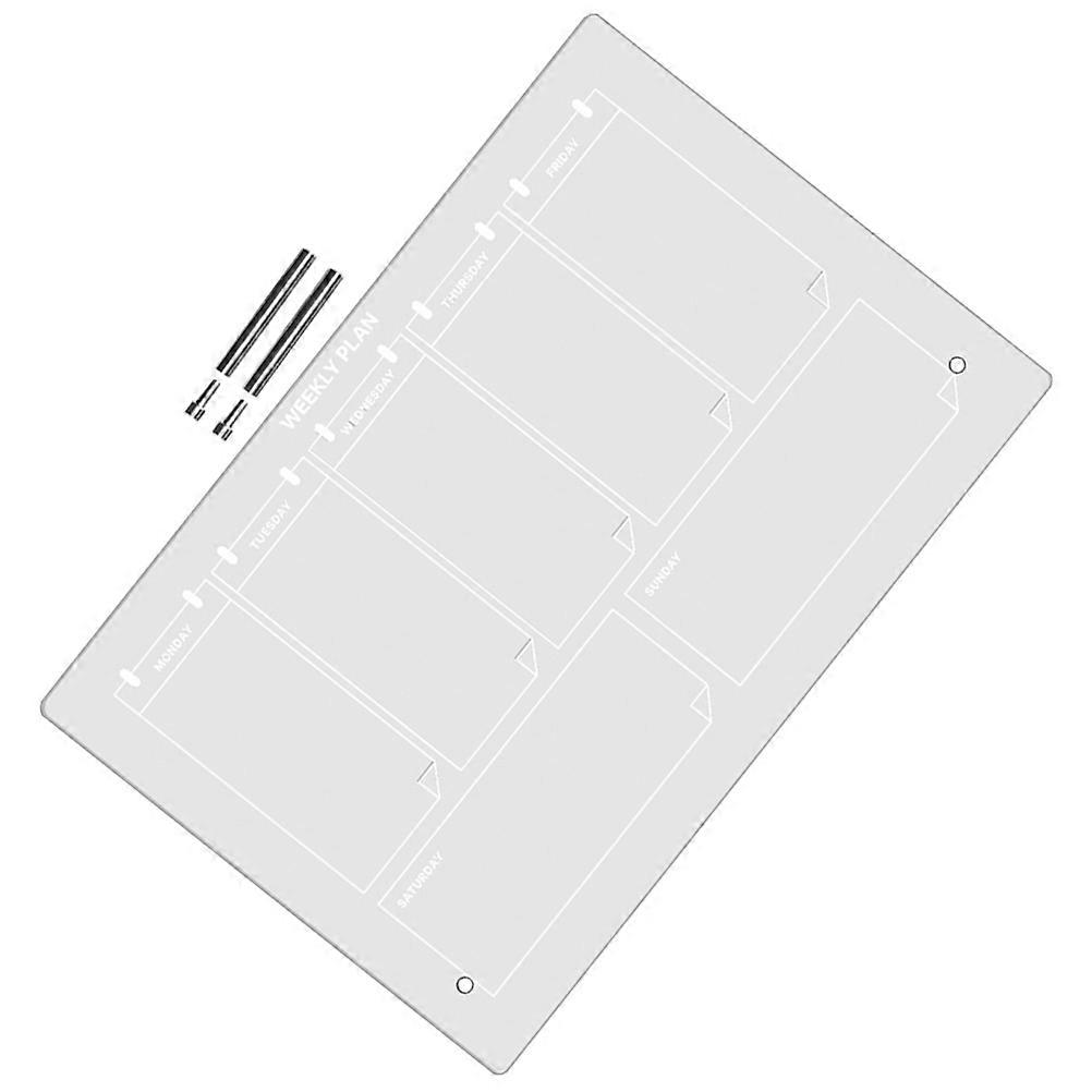 Transparent Acrylic Whiteboard for Desk Planning with 3Sets Memo Boards