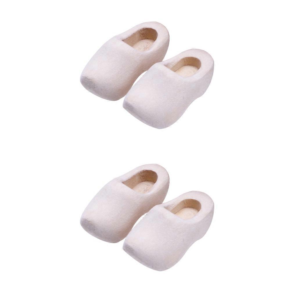 Minipuukengät Puukengät Koristeeksi 4kpl Nukkekodin Tarvikkeita