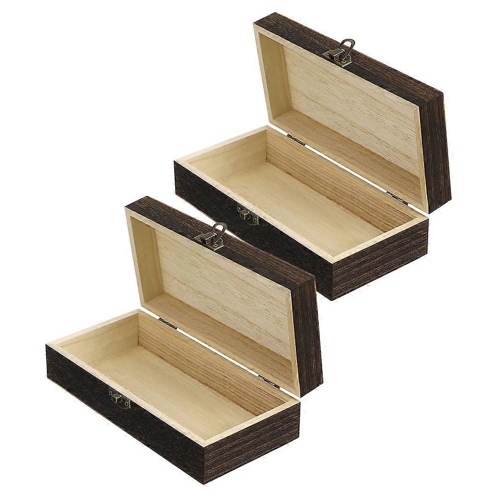 Solid Wood Car Storage Box for Multifunctional Use with Flip Lid 6Pcs