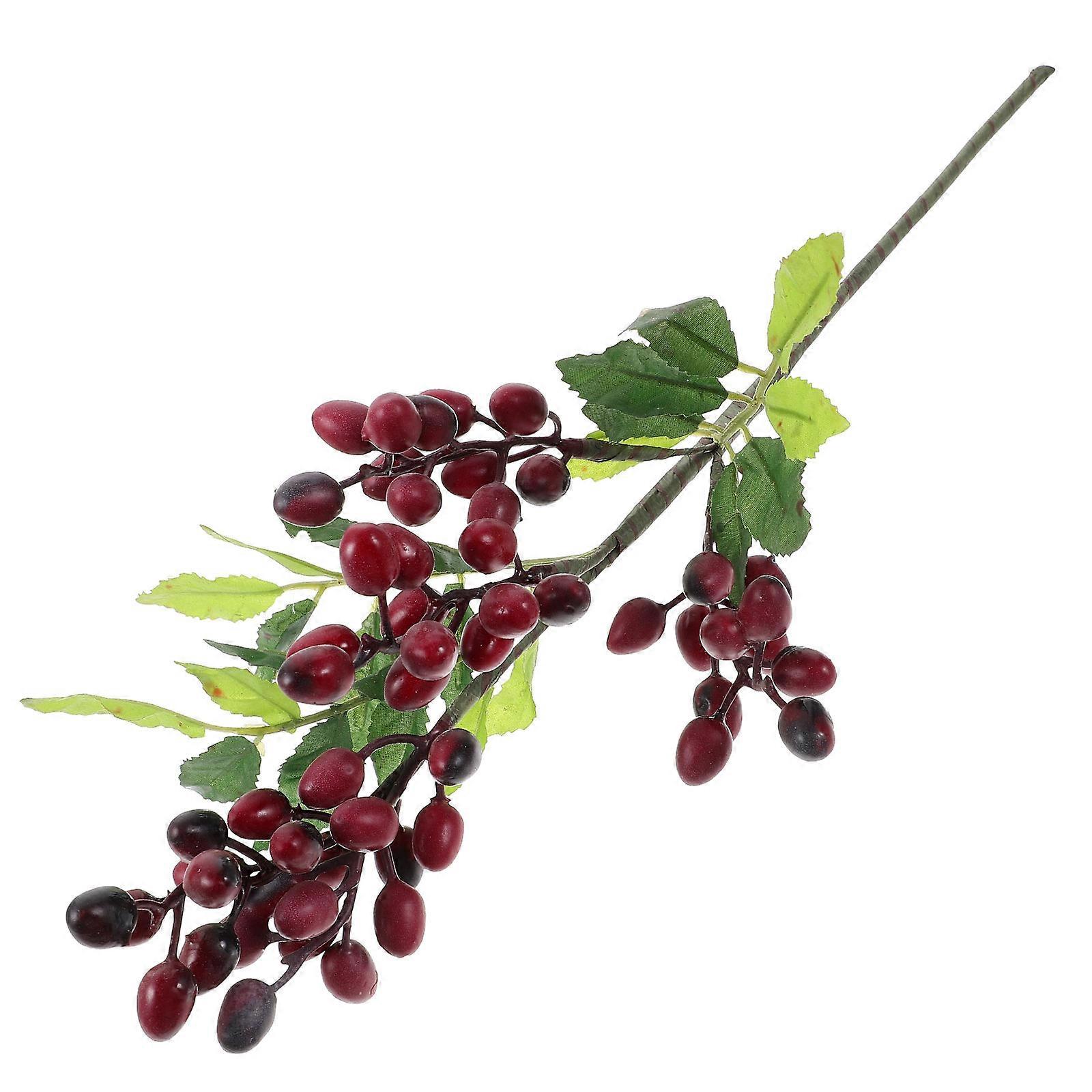 Artificial Christmas Berry Stems for Decor 5Pcs Plastic Multi Sticks