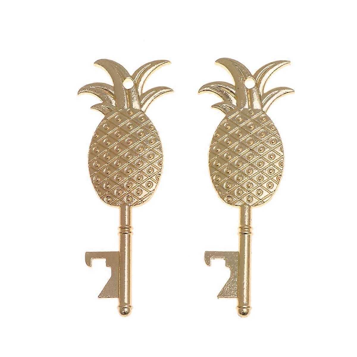 Pineapple Bottle Opener for Creative Design 4Pcs Gold