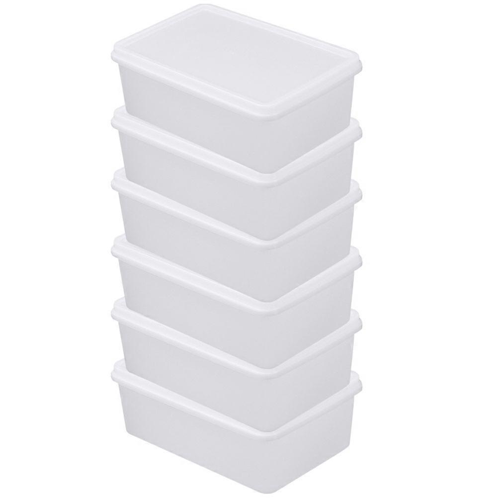 Convenient Food Container Household Fridge Boxes for Storage 12Pcs White Boxes