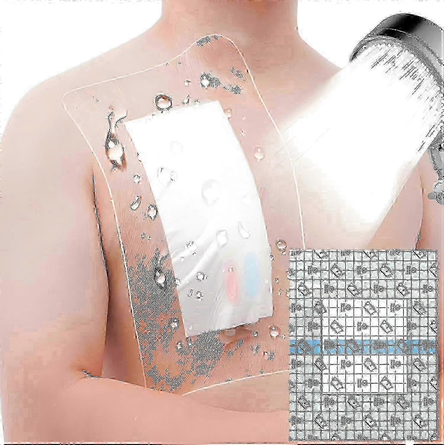 10st 20x20cm vattentät dialyskateter duschskydd, med non stick central