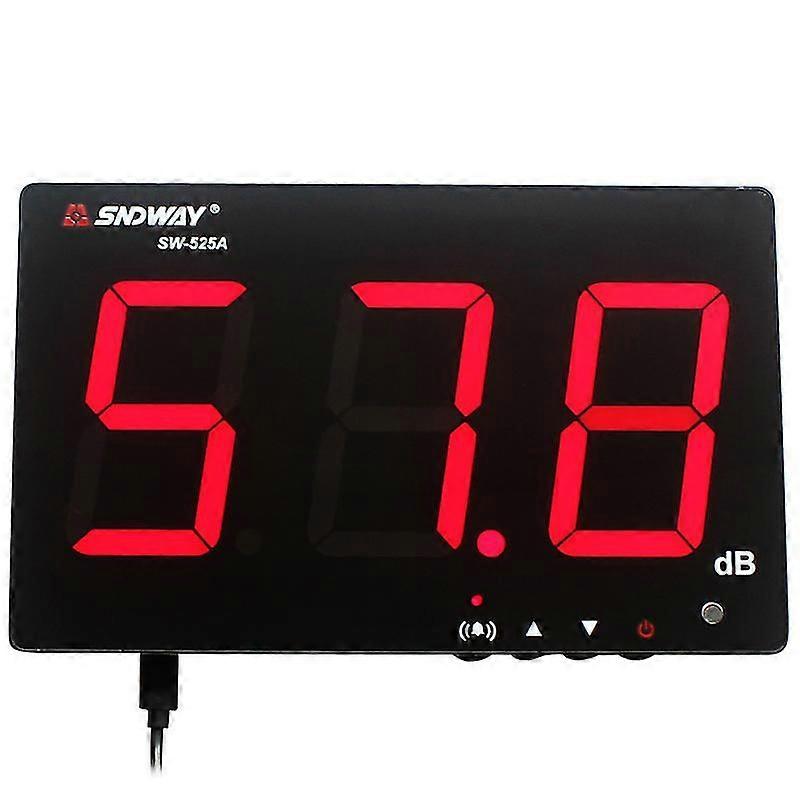 Μετρητής στάθμης ήχου 9.5 ιντσών με την οθόνη LCD 30-130db μετρητή θορύβου Decibel τοίχος τοποθετημένος με συναγερμό
