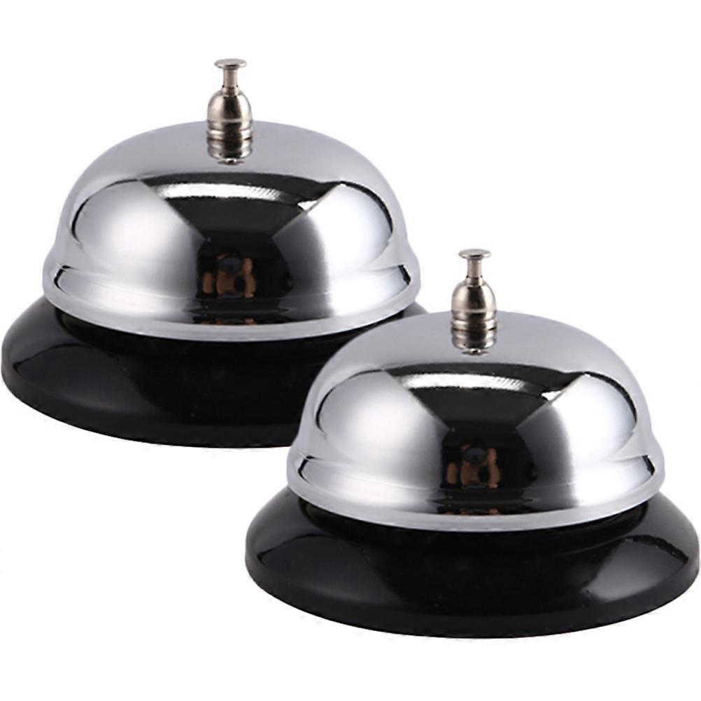 Bar Bell Metal Dinner Bell Table Call Bells for Service 4Pcs Silver