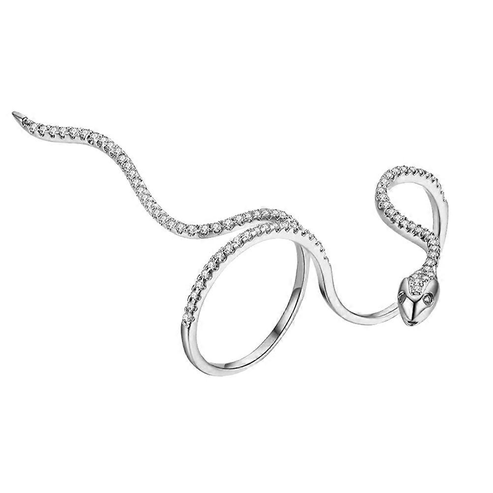 Opening Finger Ring Snake Ring for Women 3Pcs Silver Creative Rings