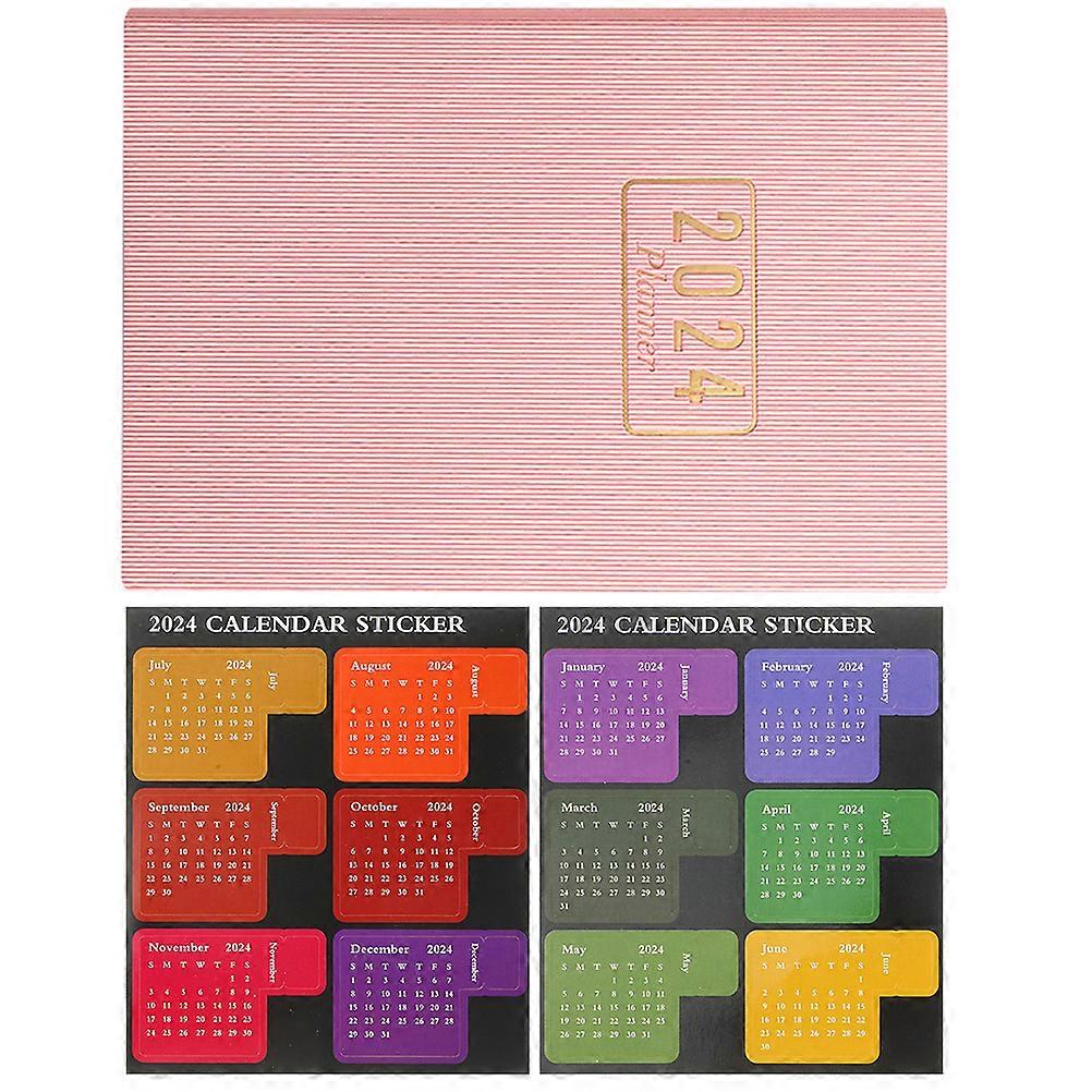 Efficient to Do List Notepad for Writing 4Sets Pink Schedule Planner 2024