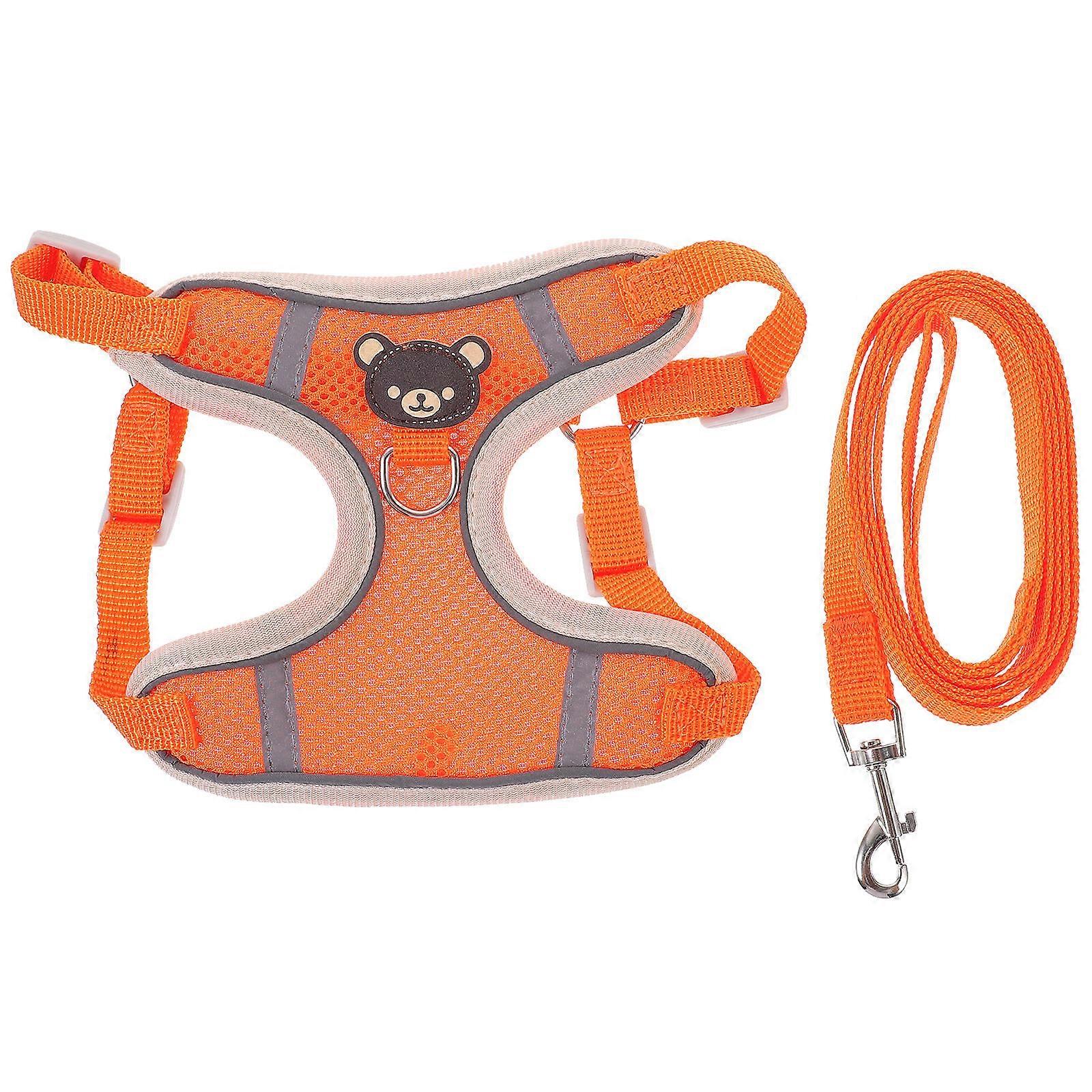 Vest Type Pet Chest Back Harness for 2Pcs Adjustable Reflective Dog Straps