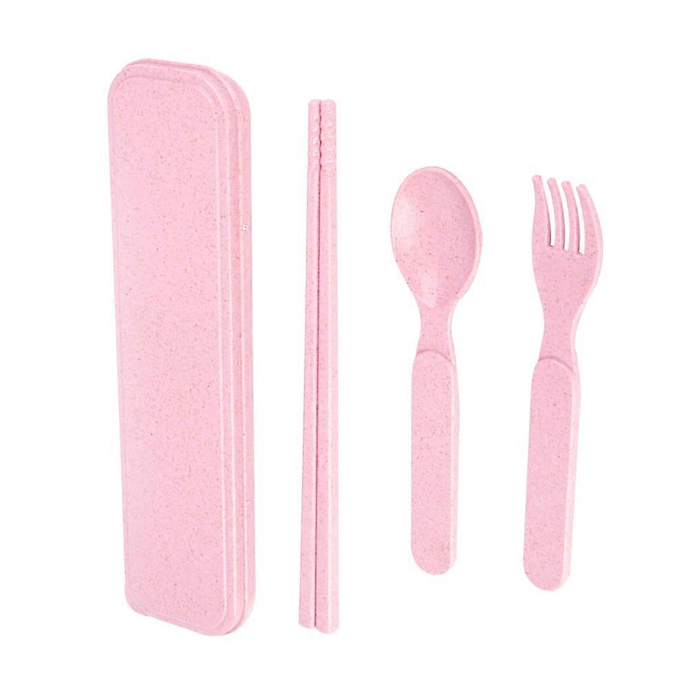 Outdoor Portable Tableware Set Fork Chopsticks Set For Kids Travel Use 1Set