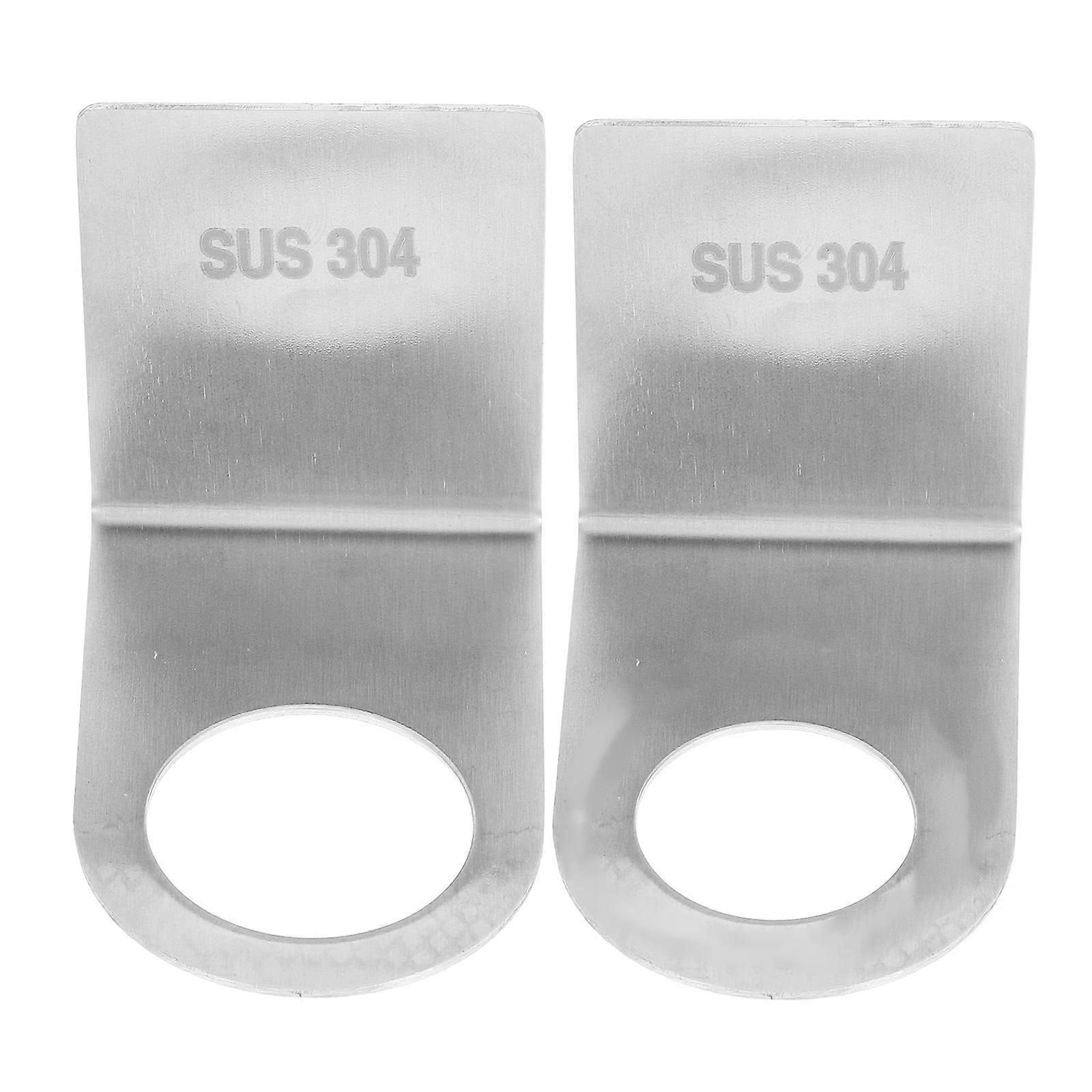 Bathroom Shower Gel Bottle Holder Silver for Hanging 2Pcs Storage Rack